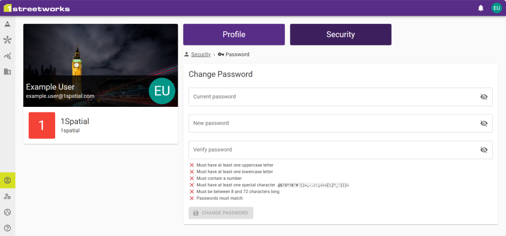 Account Password tab