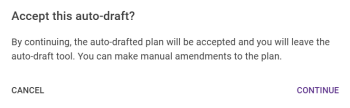 Accept auto-draft dialog