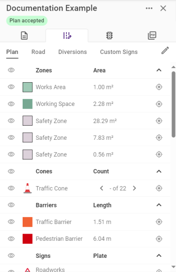 Edit Plan panel