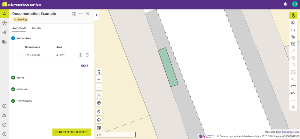 Drawing a Works Area