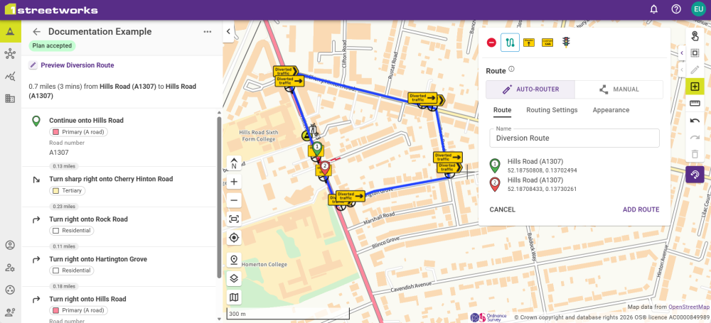 An example of a Closure created by the Diversion Assistant.