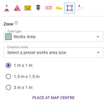 Zone palette