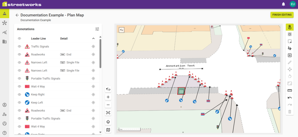 Example of all PDF Annotations on a Map