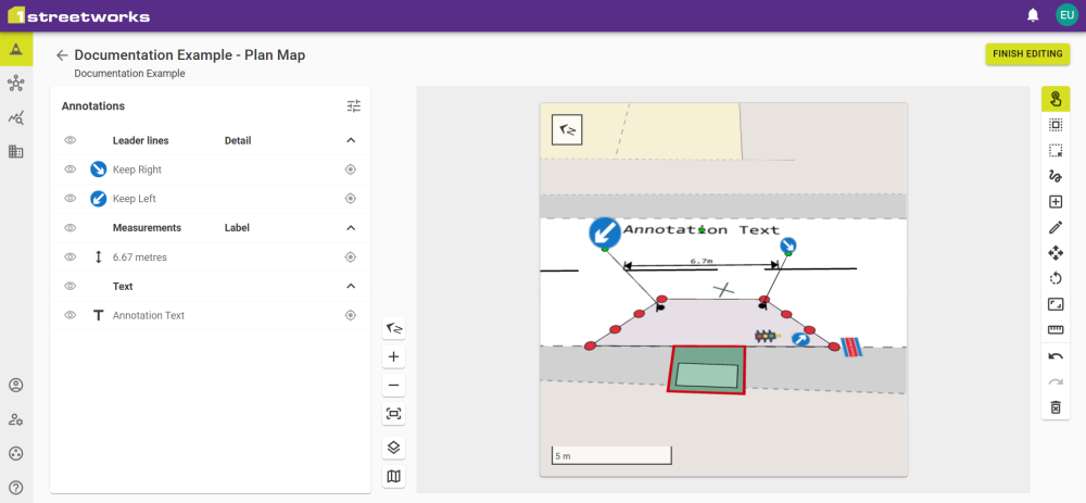 Example of all PDF Annotations on a Map