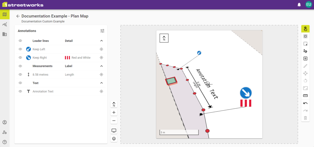 Example of all PDF Annotations on a Map