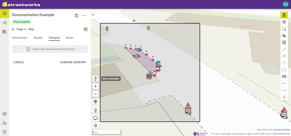 Configuring a PDF viewport