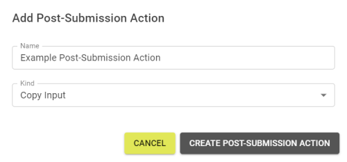 Add Input panel.
