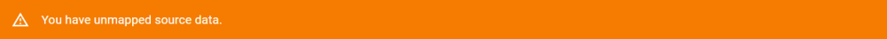 Orange warning banner.