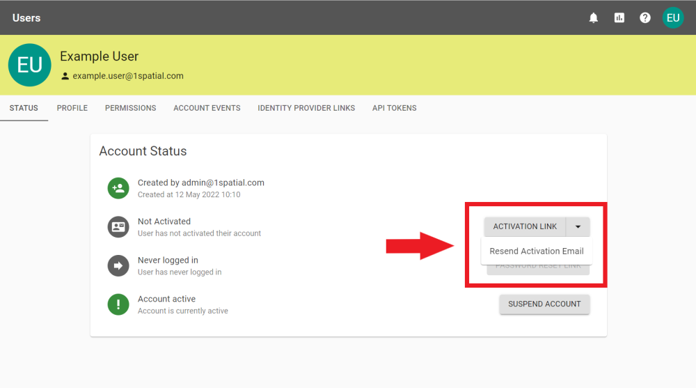 The User Profile page where details are editable when not managed by LDAP like in the example.