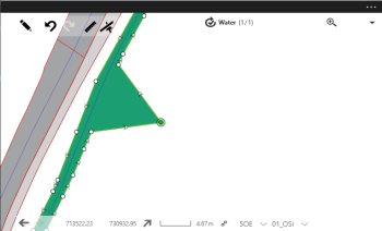 The new shape of the feature.