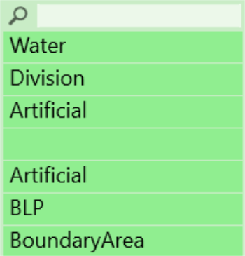 A list of classes to select from.