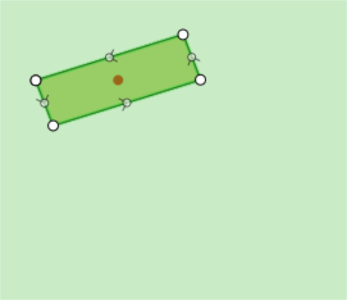 A selected polygon feature.