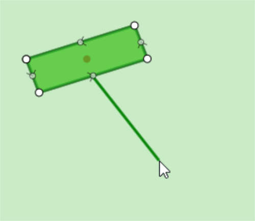 Drawing a vector to describe the offset.