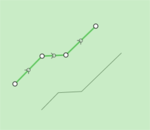 Two parallel lines with one selected.