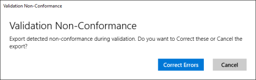 The Validation error message.