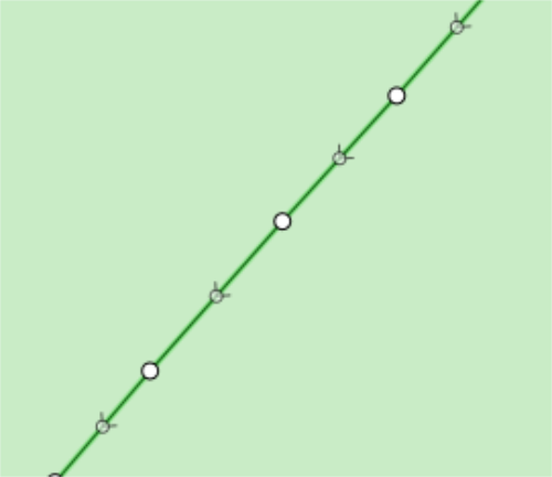 The line with the new direction.