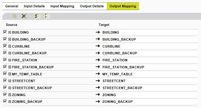 An example of an Output Mapping window
