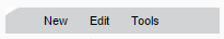 A screenshot of the navigation pane toolbar with: New, Edit and Tools
