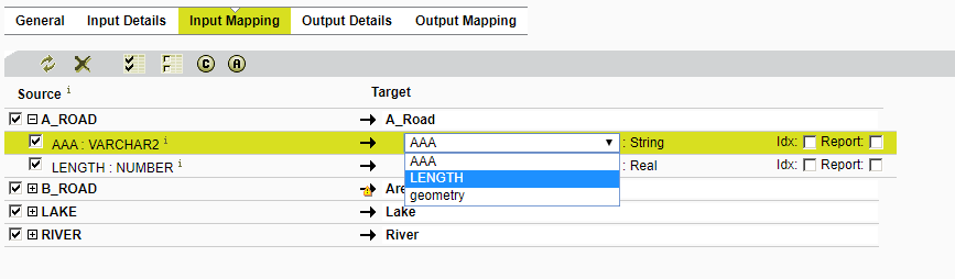 A screengrab showing the input mapping window as a user selects a taget class.
