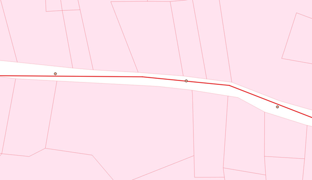 The results of a pipe and point assets according to the shift vector.