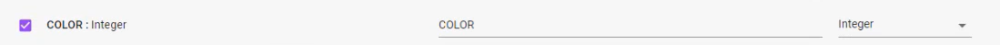 A COLOR attribute of the integer type in 1Integrate