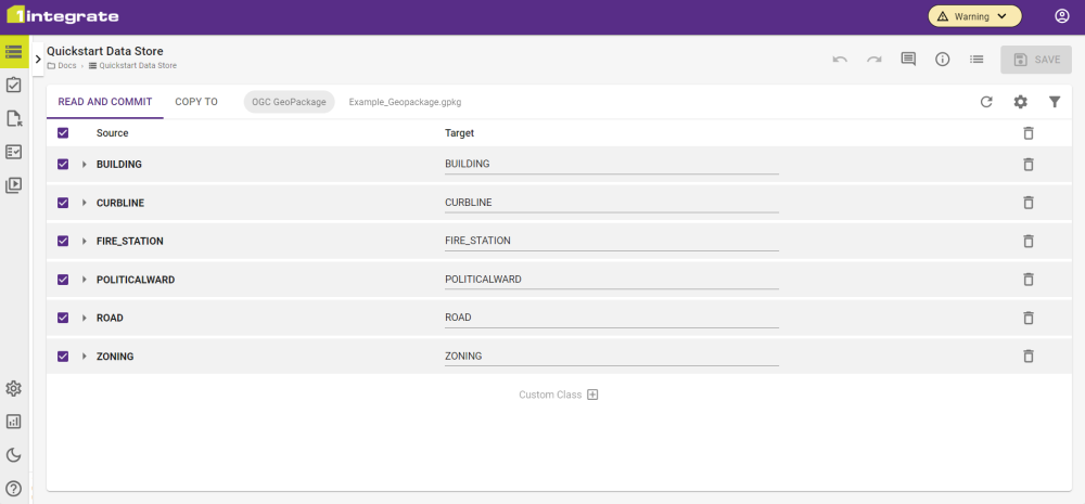 The Data Store Tab with a folder selected to add a new Data Store.