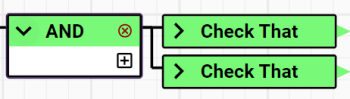 A rule with an AND component with two required nodes.