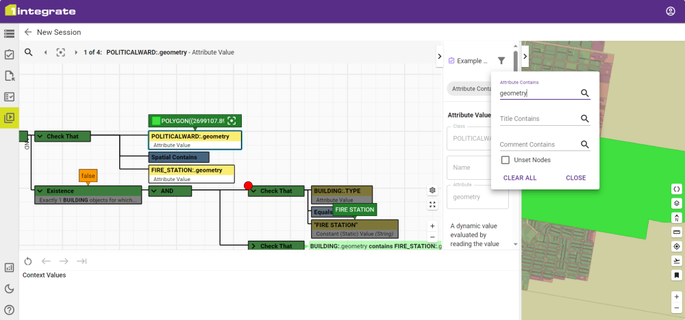 A Screenshot of an filtered replay darkening the nodes that don't match the filter.