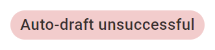 Auto-draft failed