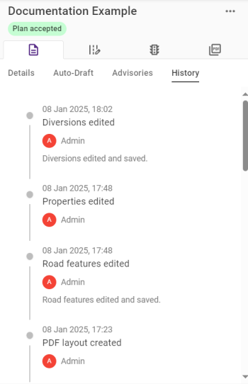 PDF History with Diversions added