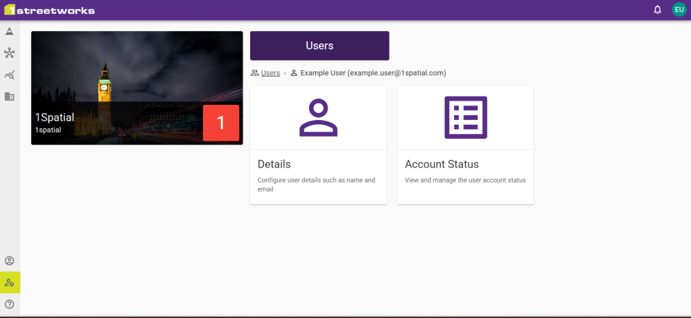 Manage Tenant tab with a list of Users