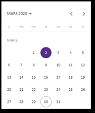 Description: Une image contenant calendrier

Description générée automatiquement